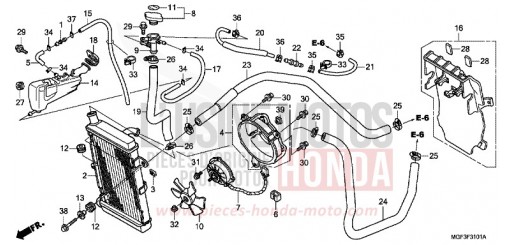 RADIATEUR (FJS600A9-2KO/FJS600AB/DB) FJS600AB de 2011